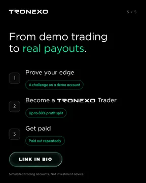 Slide 5: from demo trading to real payouts