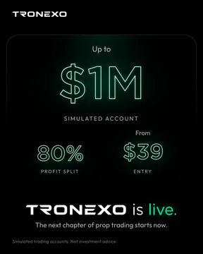 Launch post: up to $1M simulated account, 80% profit split